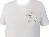 Embroidered fish outline t-shirt in white
