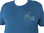 Embroidered Fish  outline T-Shirt in blue