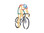 push bike rider Embroidery multicolour