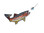 Embroidered brown Trout Catching a Fly