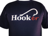 Fishing tshirt "Hook'er at front blue