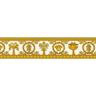 343052 - Versace Greek Mythology White Gold AS Creation Wallpaper Border