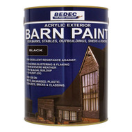 5lt Bedec Acrylic Exterior Barn Paint Satin Black For All External Wood