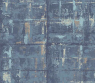 1804-120-05  - Aurora Metal Effect Dark Blue Beige 1838 Wallpaper