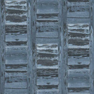 FH37561 - Homestyle Rustic Textured Wood Dark Blue Galerie Wallpaper