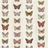 G67992 - Organic Textures Butterflies Red Brown Pink Beige Galerie Wallpaper