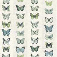G67994 - Organic Textures Butterflies Green Teal Cream Galerie Wallpaper