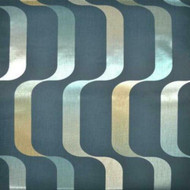 Y6221002 - Mid Century Turquoise Gold Silver Navy Ribbons SJ Dixons Wallpaper