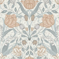 33005 - Apelviken Leafy Vines Blossom White/grey/pink Galerie Wallpaper