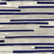 KAM106 - Kami-Ito Woodstick Ivory Navy Blue Omexco Wallpaper