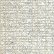 SUA304 - Sumatra Checkered Design White Ivory Grey Omexco Wallpaper