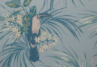 1907-135-01 - Elodie Toucan Foliage Blue 1838 Wallpaper