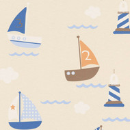 935548 - Boys & Girls Boats Sea Lighthouses Multicoloured AS Creation Wallpaper