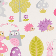 935551 - Boys & Girls Hedgehogs Owls Rabbits Multicoloured AS Creation Wallpaper