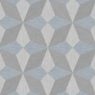 FD25304 - Architecture Geometric Blue Silver Fine Decor Wallpaper