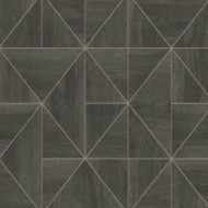 FD25321 - Architecture Geometric Diamond Wood Black Gold Fine Decor Wallpaper