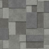 FD25354 - Architecture Metallic Squares Dark Silver Fine Decor Wallpaper