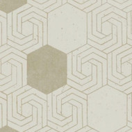 FD25546 - Theory Geometric Distressed Foil Ivory Gold Fine Decor Wallpaper