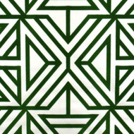 SP87332 - Theory Geometric Flock Green Silver Fine Decor Wallpaper