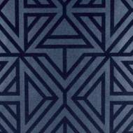 SP87333 - Theory Geometric Flock Indigo Fine Decor Wallpaper