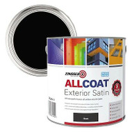 2.5ltr Zinsser AllCoat Multi Surface Paint Satin Finish Black *No Primer*