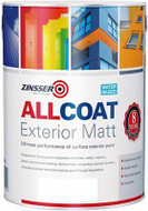 2.5ltr Zinsser AllCoat Multi Surface Paint Matt Finish White *No Primer*