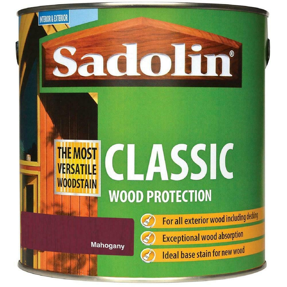 Sadolin Classic Wood Protection Wood Stain Mahogany 1 Litre Shades