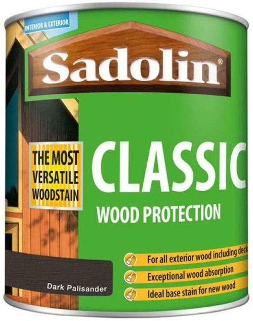 Sadolin Classic Wood Protection Wood Stain Ebony 2.5 Litre Shades