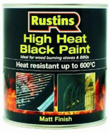 Rustins HRBL500 500ml High Heat Paint - Black