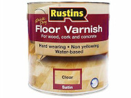 5Ltr Rustins Quick Dry Water Based Floor Varnish Satin Rusafcs5L