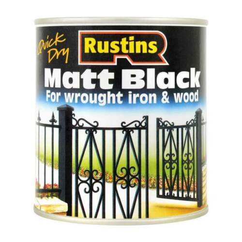 Rustins Quick Drying Water based Matt Black Interior & Exterior Paint