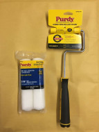 Purdy Jumbo Mini Roller Frame Plus 2 x 6.5" White Dove Paint Rollers