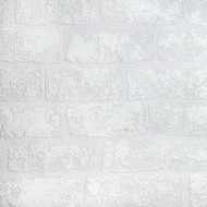 RD812 Anaglypta White Paintable Textured Brick Effect Wallpaper