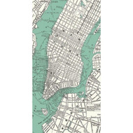 85056127 - Beauty Full Image New York Satellite Map View White Casadeco Mural
