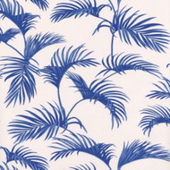 100036212 - Jungle Palm Leaves Blue Casadeco Wallpaper