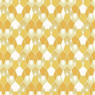 100012232 - Jungle Interlocking Gemstones Yellow Casadeco Wallpaper