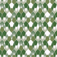 100017333 - Jungle Interlocking Gemstones Green Casadeco Wallpaper
