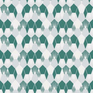 100017707 - Jungle Interlocking Gemstones Green Casadeco Wallpaper
