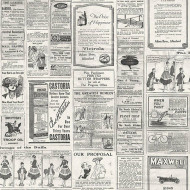 G56142 - Nostalgie Newspapers Black Galerie Wallpaper