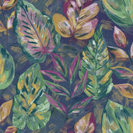 36112 - Patagonia Painterly Leaf Navy Pink Holden Wallpaper
