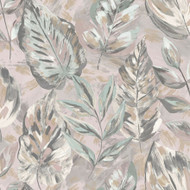 36113 - Patagonia Painterly Leaf Pink Holden Wallpaper