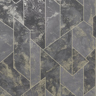36120 - Patagonia Marble Geometric Charcoal Holden Wallpaper