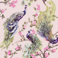 35923 - Menali Peacock Design Pink Multicoloured Holden Wallpaper