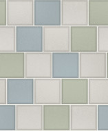89352 - Tiling on a Roll Glass Effect Tile Blue Green Holden Wallpaper