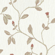 35173 - Toscani Elegant Twig Design Red Taupe Holden Decor Wallpaper