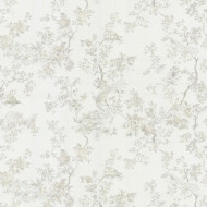 19045 - Roberto Cavalli 8 Champagne White Trees Birds Plants Wallpaper
