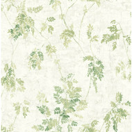 NH20301 - Brockhall Floral Leaves Green SJ Dixons Wallpaper