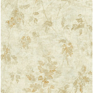 NH20305 - Brockhall Leaves Gold SJ Dixons Wallpaper