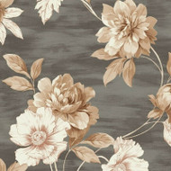 NH51316 - Stonyhurst Floral Poppies Copper SJ Dixons Wallpaper