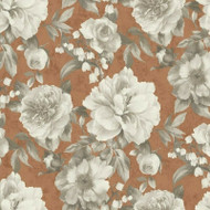NH51516 - Stonyhurst Roses Copper SJ Dixons Wallpaper